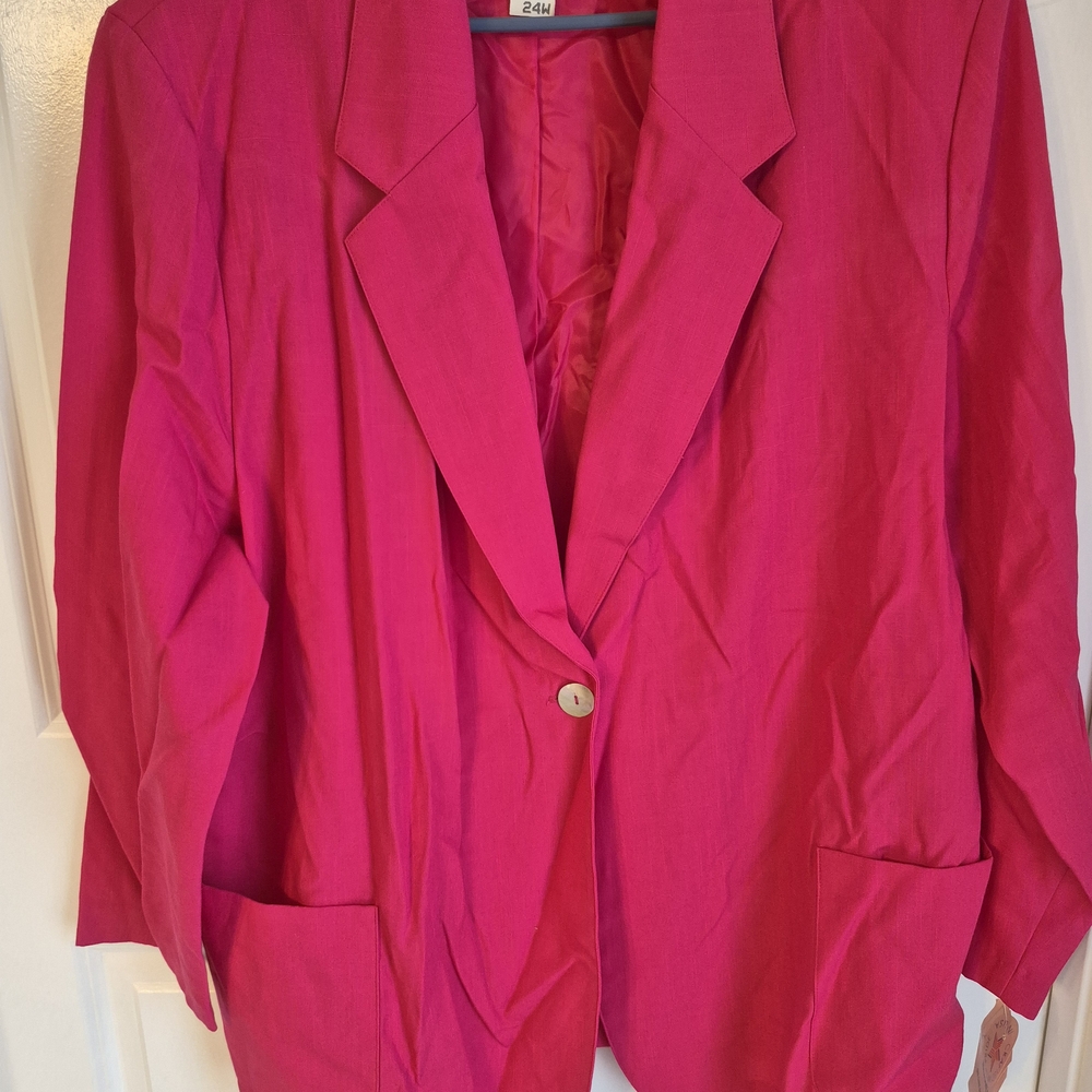 Hot Pink Women's Blazer Jacket -